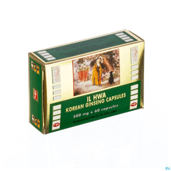 Ginseng il hwa poudre pur    gel  60 x 500mg