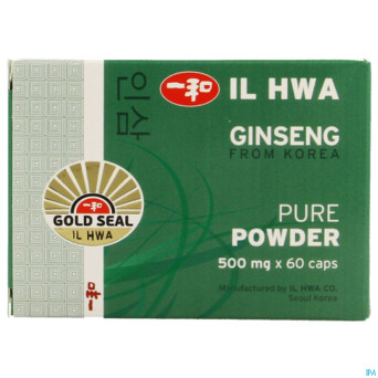 Ginseng il hwa poudre pur    gel  60 x 500mg