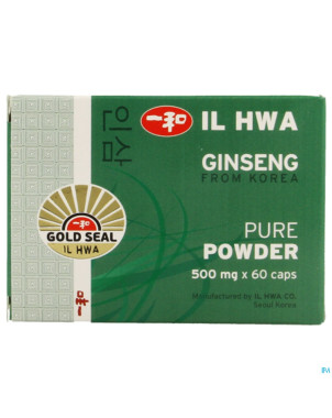 Ginseng il hwa poudre pur    gel  60 x 500mg