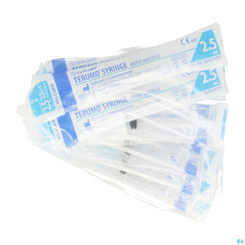 Seringue aiguille 23g 1 1/2 2ml 100