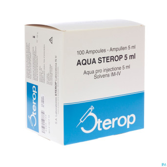 Aqua sterop pour inj solvens amp 100 x  5ml