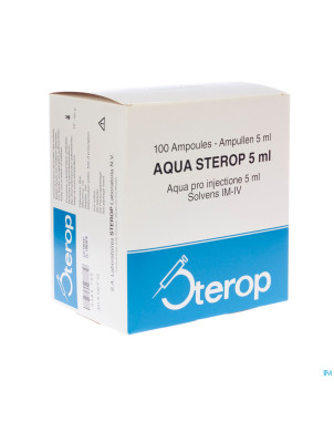 Aqua sterop pour inj solvens amp 100 x  5ml