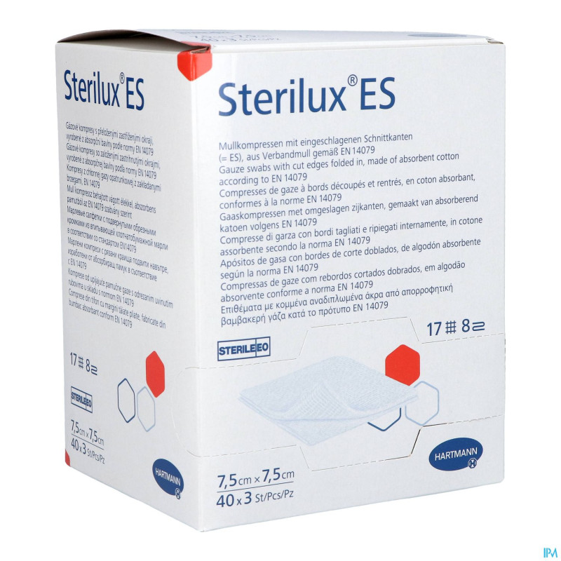 Sterilux es cp ster  8pl  7,5x 7,5cm  40x3 9154185