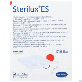 Sterilux es cp ster  8pl  7,5x 7,5cm  40x3 9154185