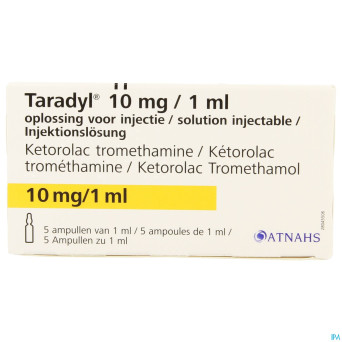 Taradyl 10mg/1ml sol inj amp 5 x 10mg