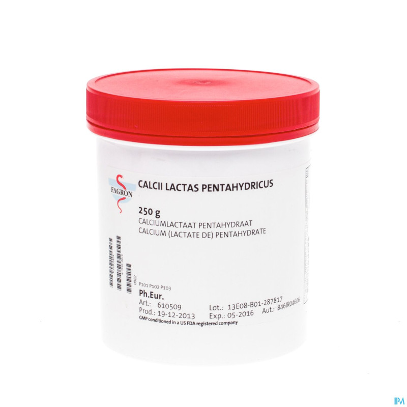 Ca lactate 5h2o vrac    250g fag