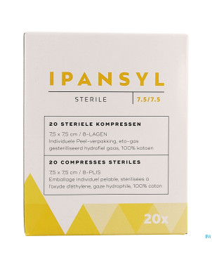 Ipansyl 3 cp ster 8pl  7,5x 7,5cm 20