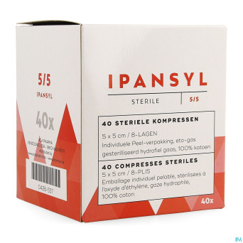 Ipansyl 1 cp ster 8pl  5,0x 5,0cm 40