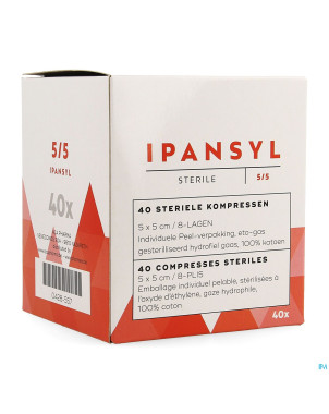 Ipansyl 1 cp ster 8pl  5,0x 5,0cm 40