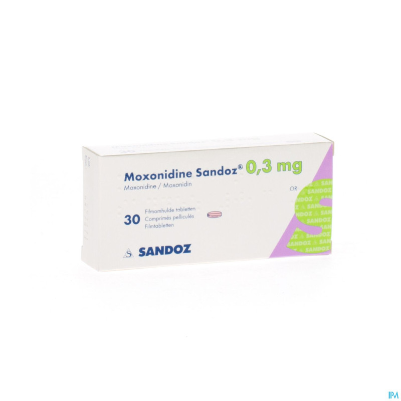 Moxonidine sandoz comp 30 x 0,3 mg