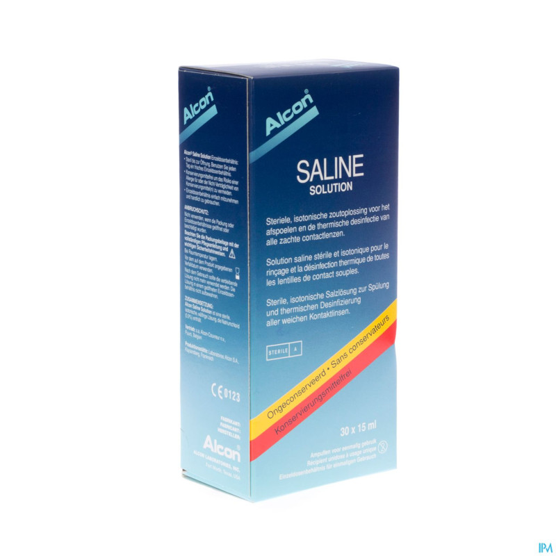 Alcon saline refill    30x15ml