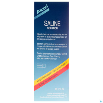 Alcon saline refill    30x15ml