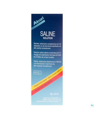 Alcon saline refill    30x15ml