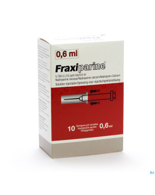 Fraxiparine ser 10 x 0,6 ml 5700 ui axa