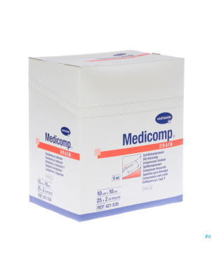 Medicomp drain cp ster    10x10cm 25x2 4215356