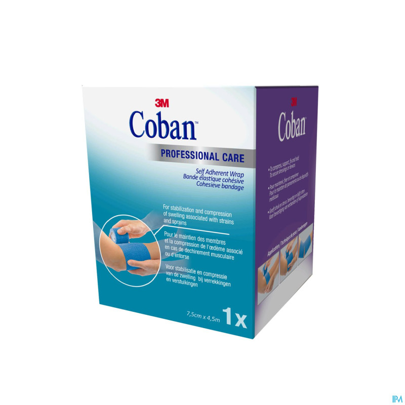 Coban 3m bandage el.blue roul. 7,5cmx4,57m 1583p-b