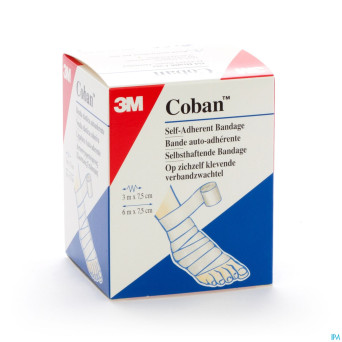 Coban 3m bandage el.white roul.7,5cmx4,57m 1583p-w