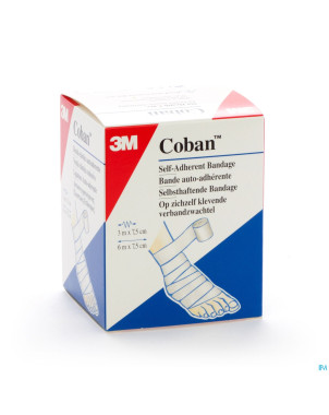 Coban 3m bandage el.white roul.7,5cmx4,57m 1583p-w