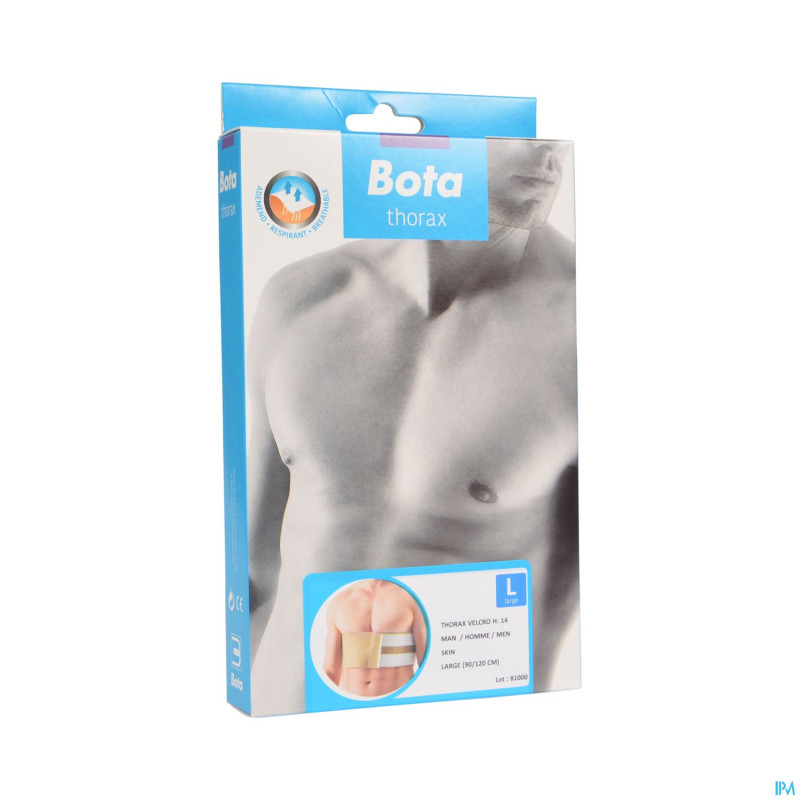 Bota thorax homme velcro h 14cm  l