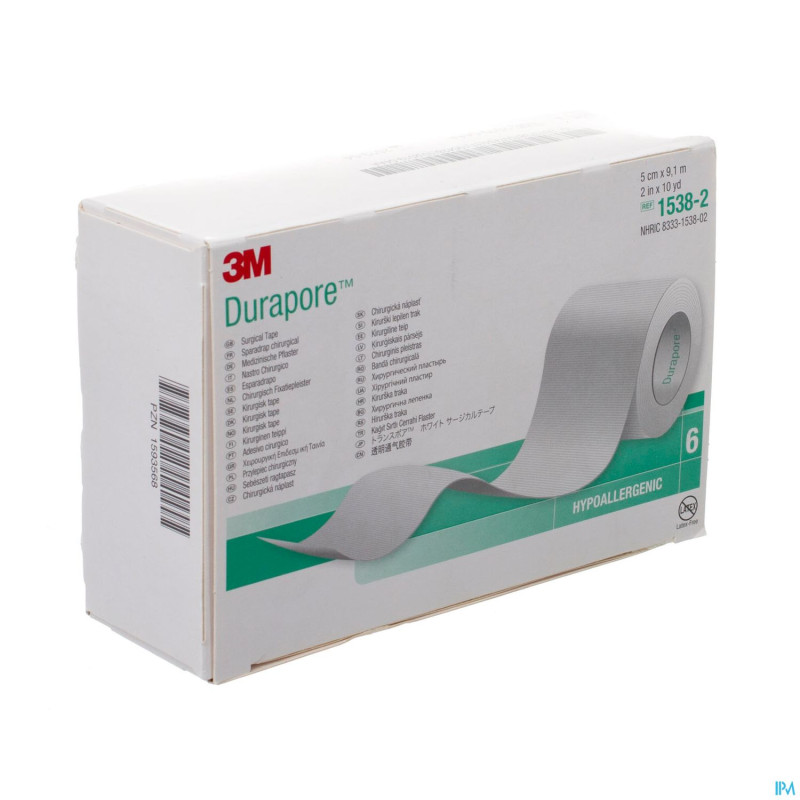 Durapore 3m sparadrap soie synth.50mmx9m  6 1538/2