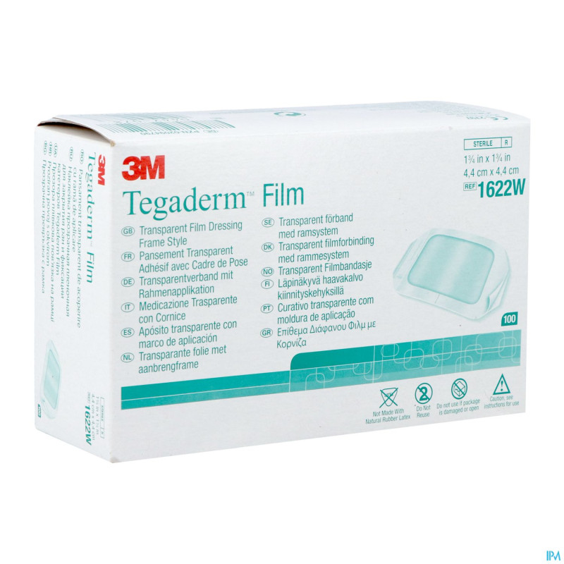 Tegaderm 3m transp    4x 4cm 100 1622w