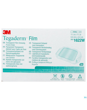 Tegaderm 3m transp    4x 4cm 100 1622w