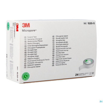 Micropore 3m sparadrap  12mmx9,14m rouleau 24 1530