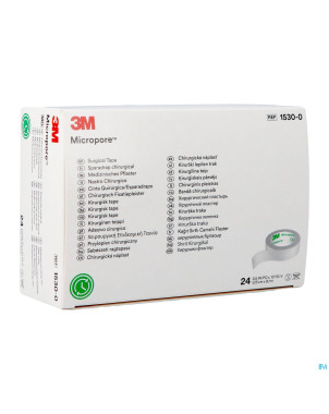 Micropore 3m sparadrap  12mmx9,14m rouleau 24 1530
