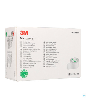 Micropore 3m sparadrap  25mmx9,14m rouleau 12 1530
