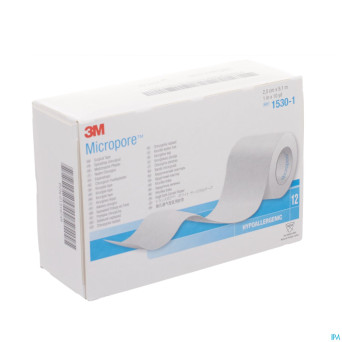 Micropore 3m sparadrap  25mmx9,14m rouleau 12 1530