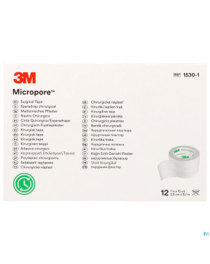 Micropore 3m sparadrap  25mmx9,14m rouleau 12 1530