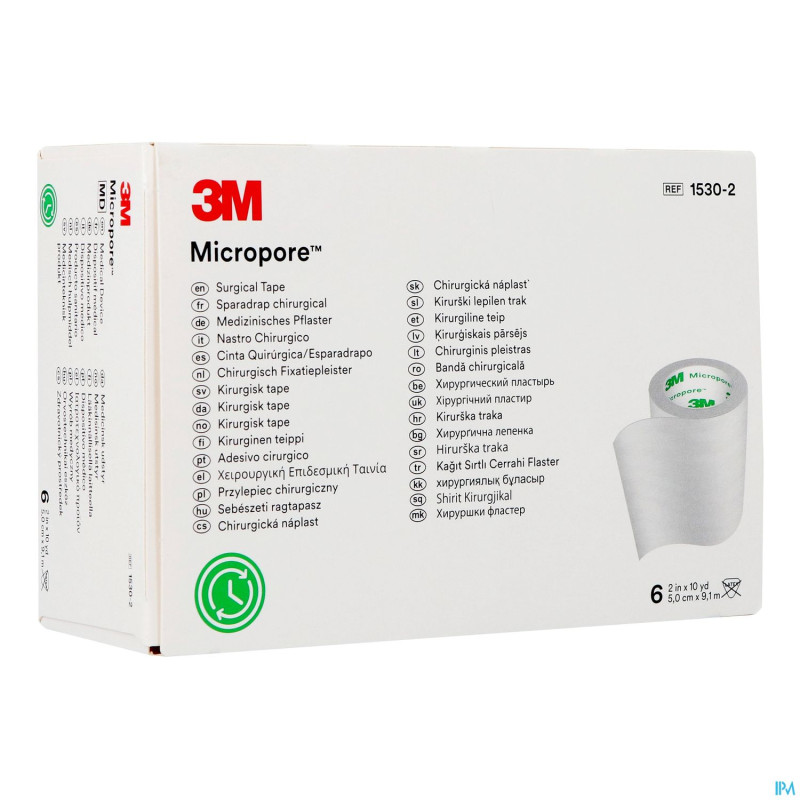 Micropore 3m sparadrap  50mmx9,14m rouleau  6 1530