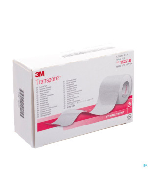 Transpore 3m sparadrap el.transp 12mmx9m 24 1527/0