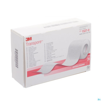 Transpore 3m sparadrap el.transp 12mmx9m 24 1527/0
