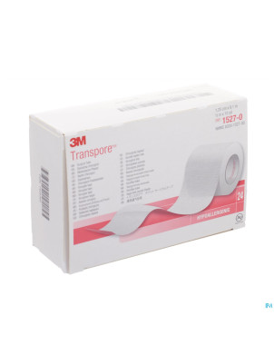 Transpore 3m sparadrap el.transp 12mmx9m 24 1527/0