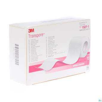 Transpore 3m sparadrap el.transp 25mmx9m 12 1527/1