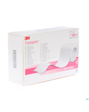 Transpore 3m sparadrap el.transp 25mmx9m 12 1527/1