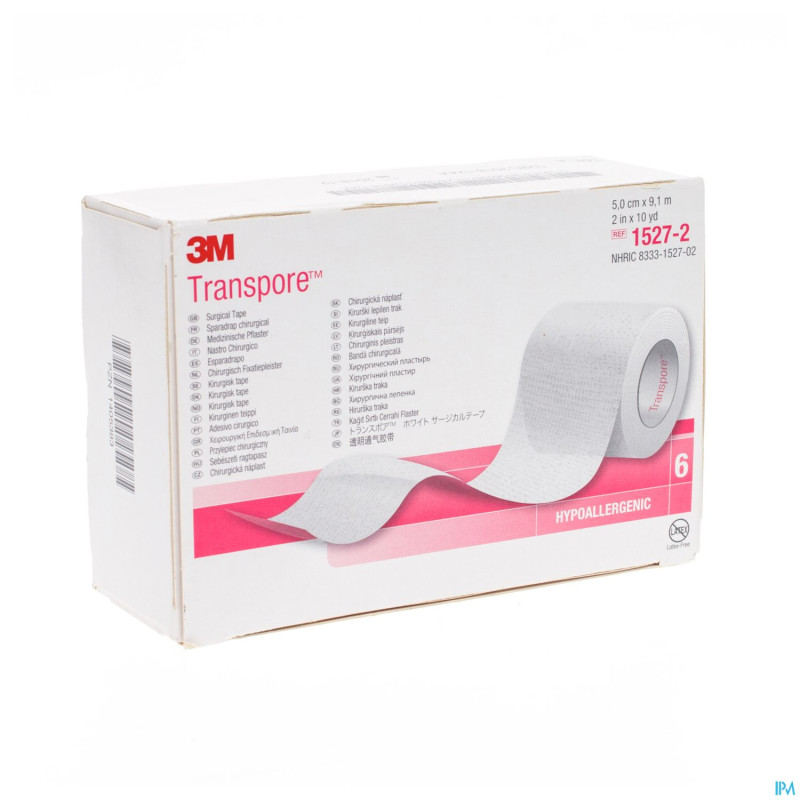 Transpore 3m sparadrap el.transp 50mmx9m  6 1527/2