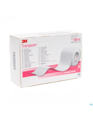 Transpore 3m sparadrap el.transp 50mmx9m  6 1527/2