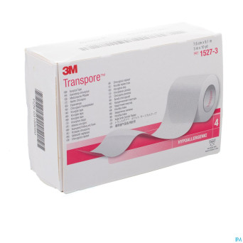 Transpore 3m sparadrap el.transp 75mmx9m  4 1527/3