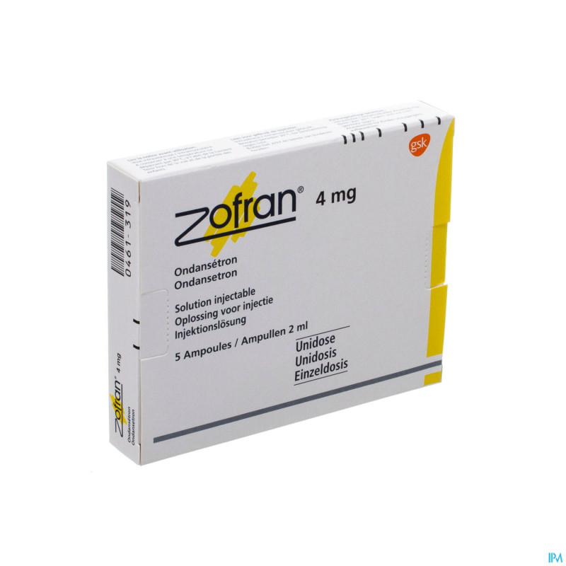 Zofran 4 mg/2 ml amp iv 5
