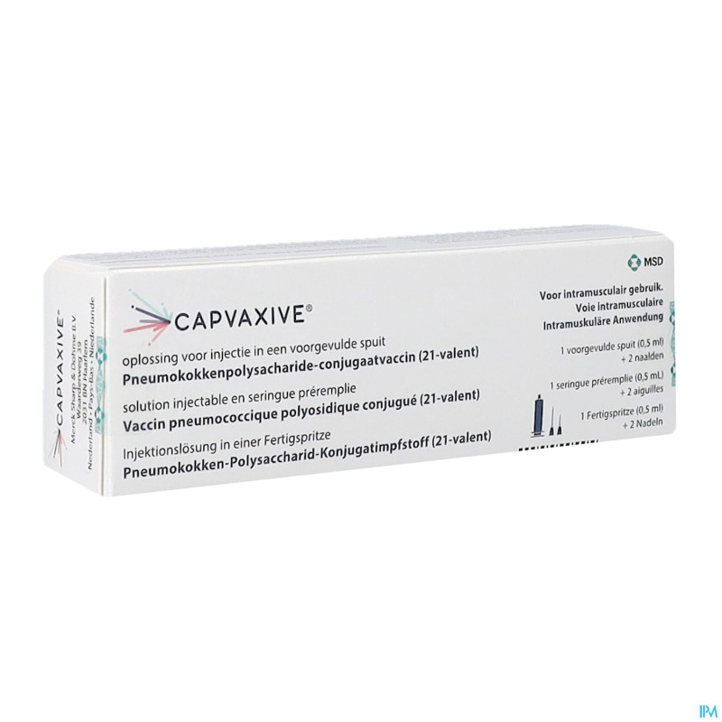Capvaxive sol inj seringue preremplie 0,5ml