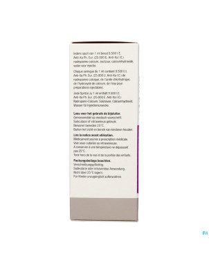 Fraxiparine ser 10 x 1,0 ml 9500 ui axa