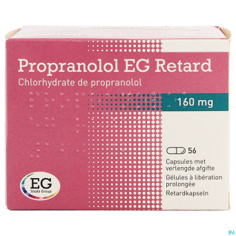 Propranolol retard eg caps  56x160mg