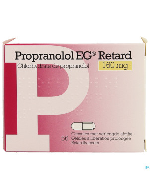 Propranolol retard eg caps  56x160mg