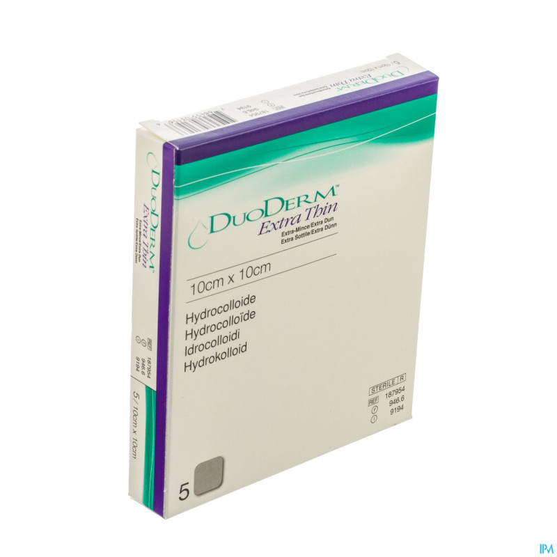 Duoderm extra mince pans hydro  10cmx10cm  5 h7954
