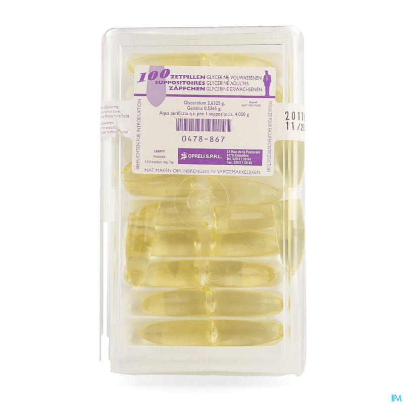 Glycerine sopreli supp ad 100