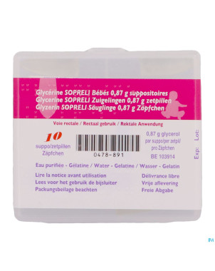 Glycerine sopreli supp bb  10