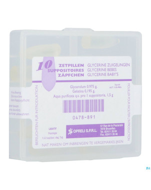 Glycerine sopreli supp bb  10