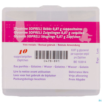 Glycerine sopreli supp bb  10